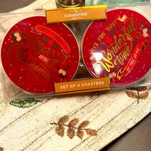 Set of 4 coasters new in box.